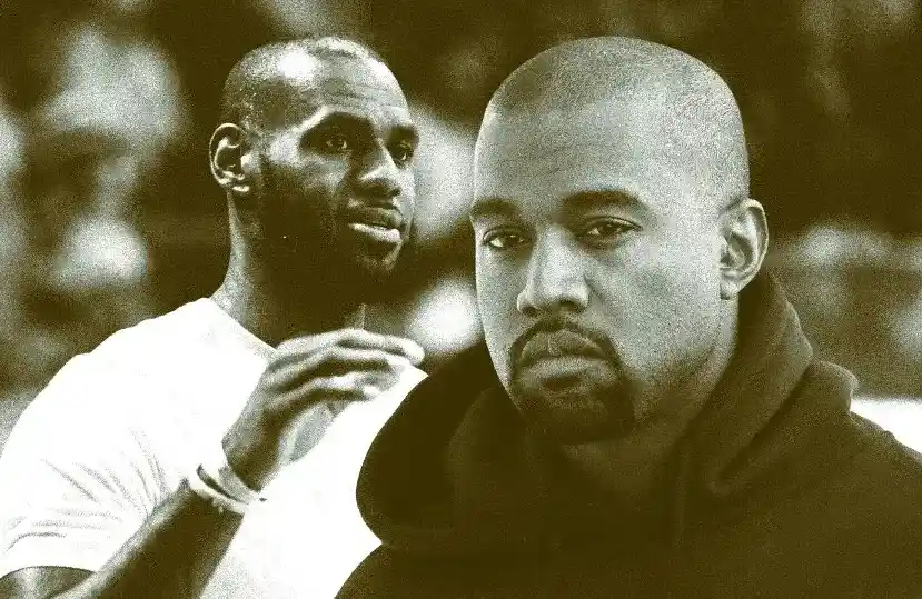 Image of LeBron James and Kanye West
